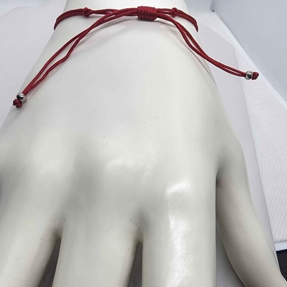 Silver Cross Charm Bracelet – Sterling 925, Adjustable - Picture 3 of 3